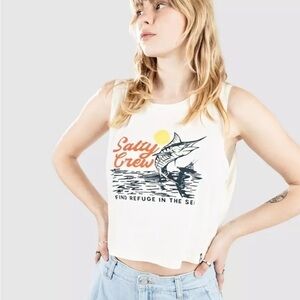 Salty Crew cropped Graphic Tank
